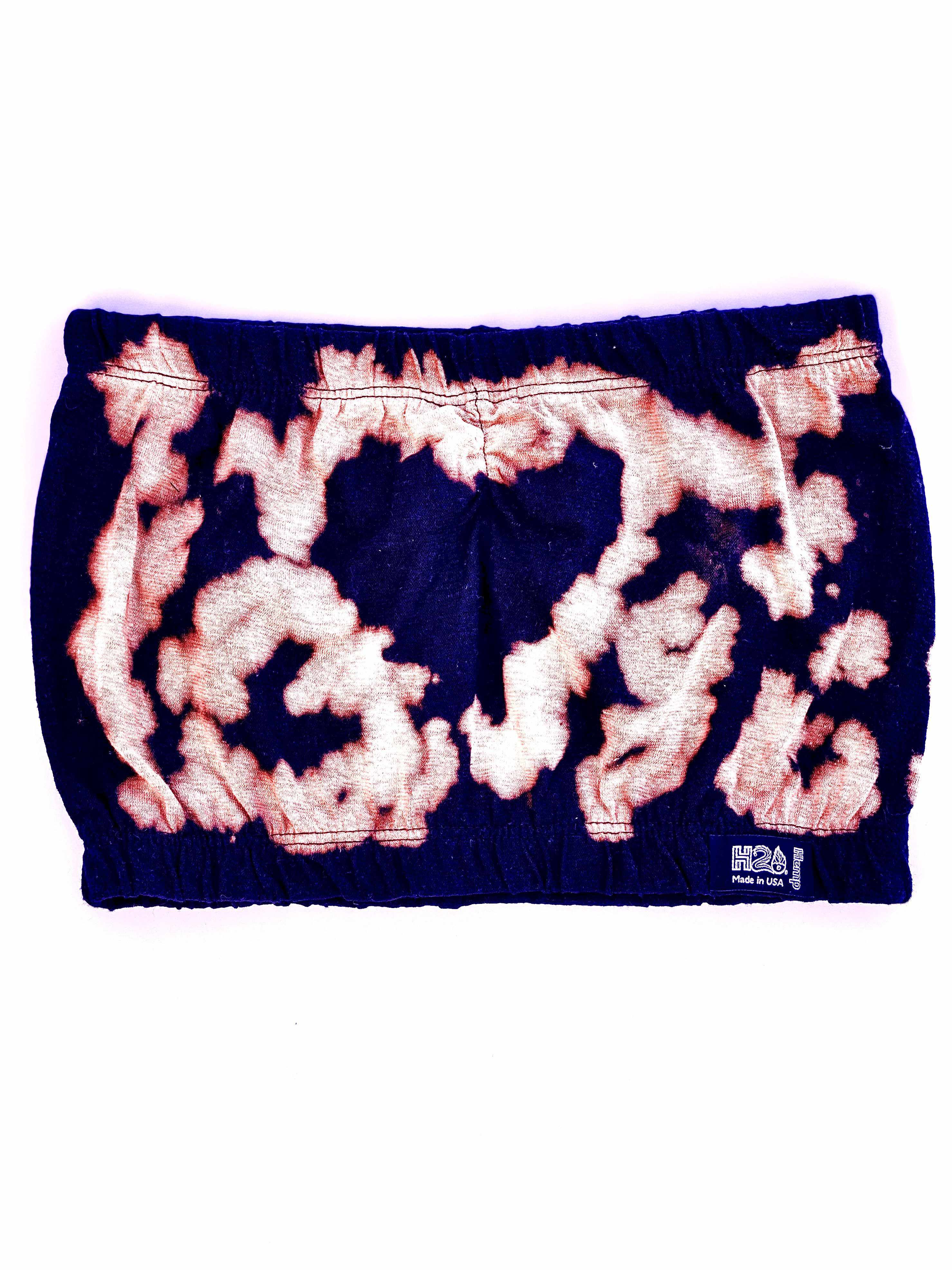 Reworked Detroit Tigers Tie Dye Crop Top T-shirt Bleach Dyed 