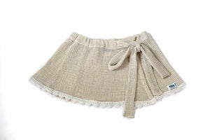 Eco-friendly American made Hemp/organic cotton blend  fishnet cover up skirt